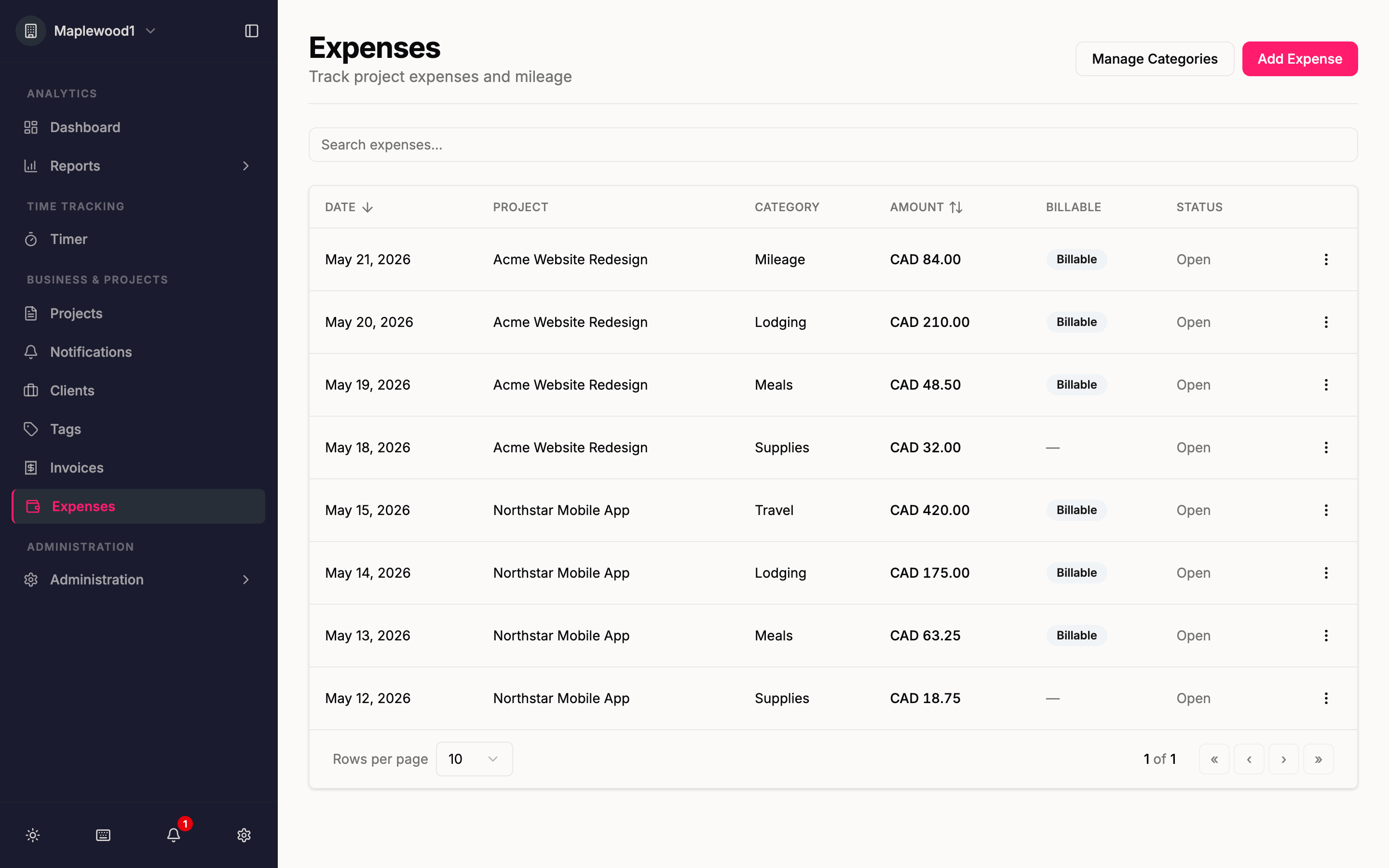 Track Expenses and Mileage in Quanta