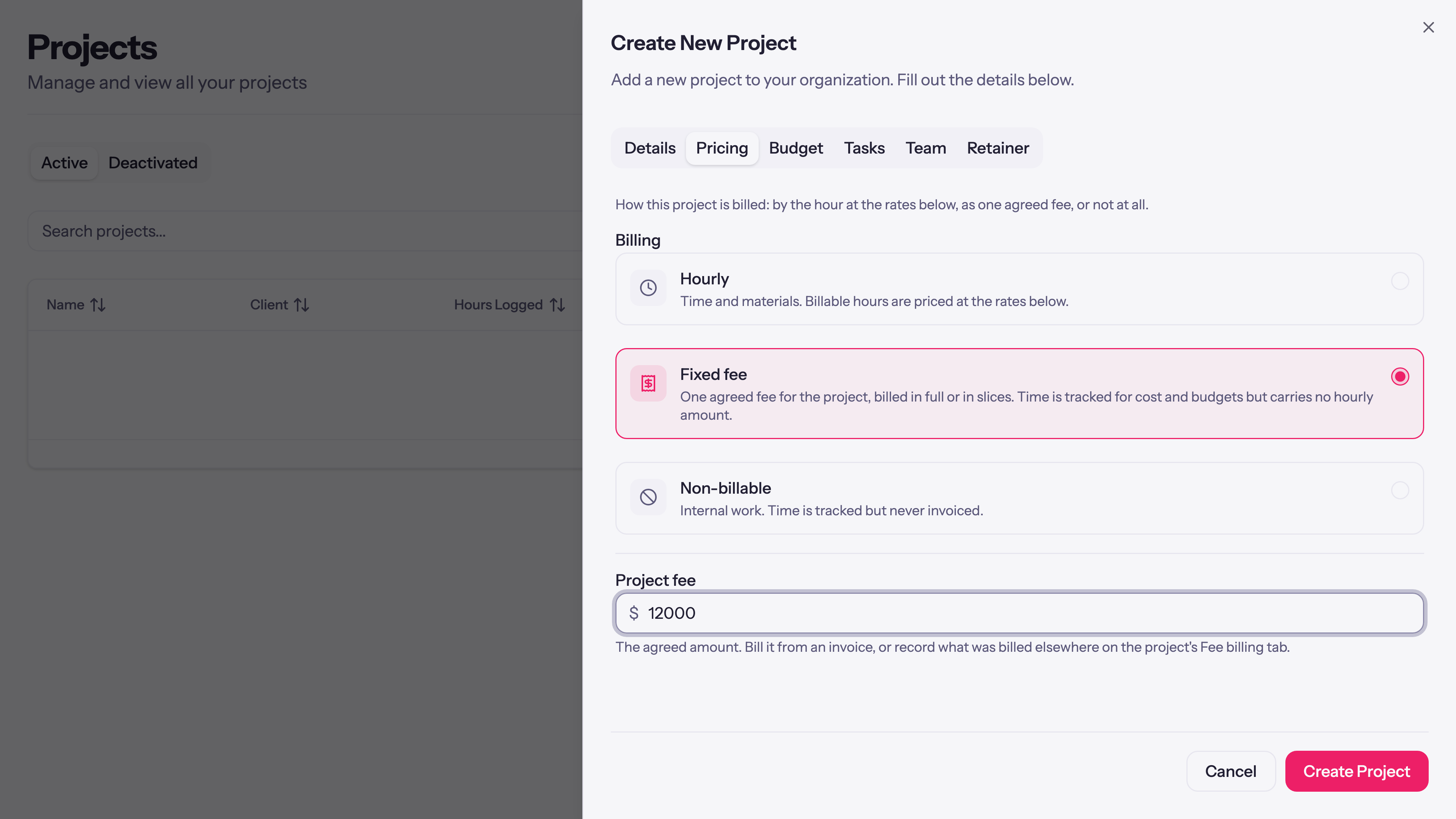 Fixed-Fee Projects in Quanta
