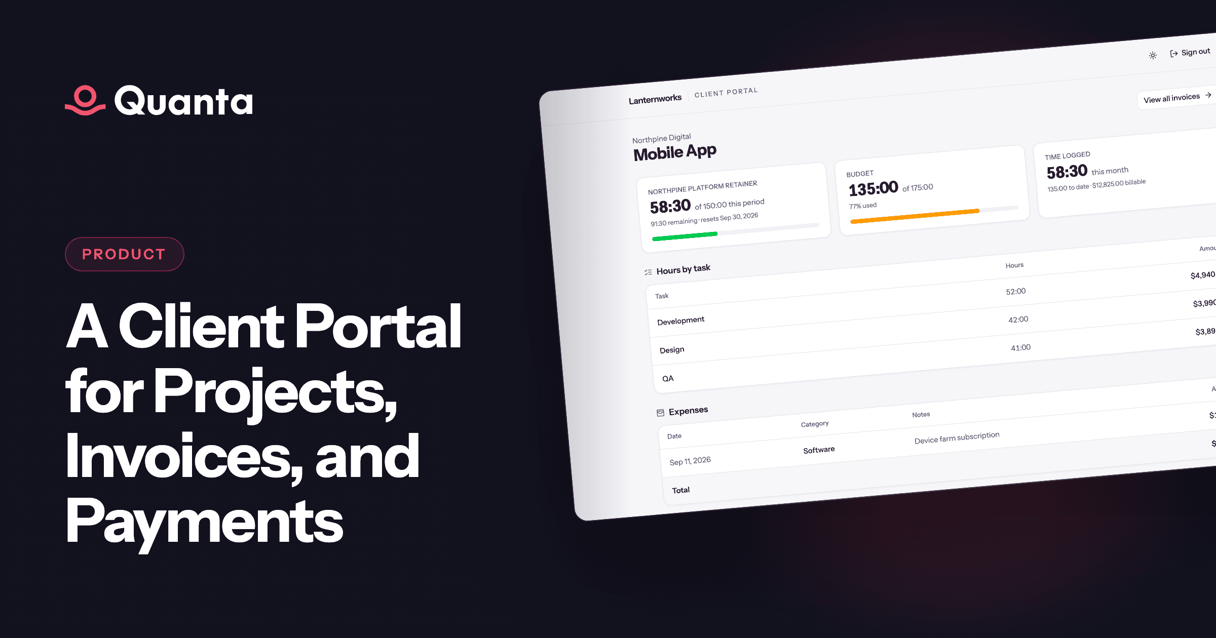 A Client Portal for Projects, Invoices, and Payments