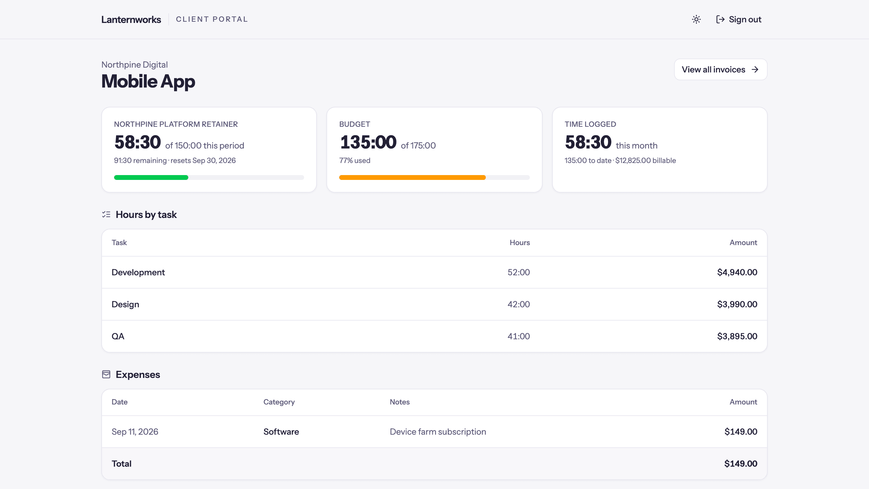 A Client Portal for Projects, Invoices, and Payments