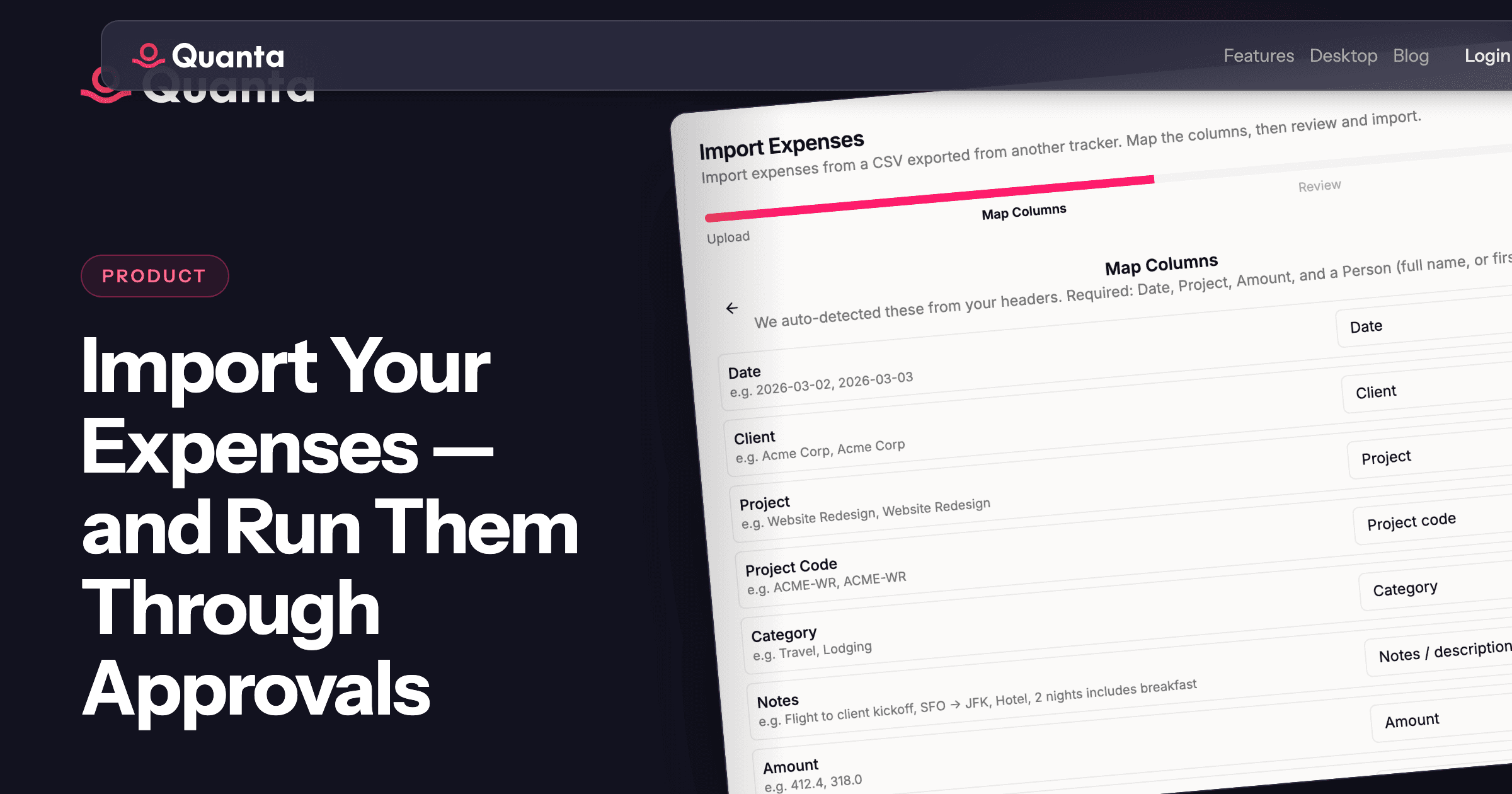 Import Your Expenses — and Run Them Through Approvals