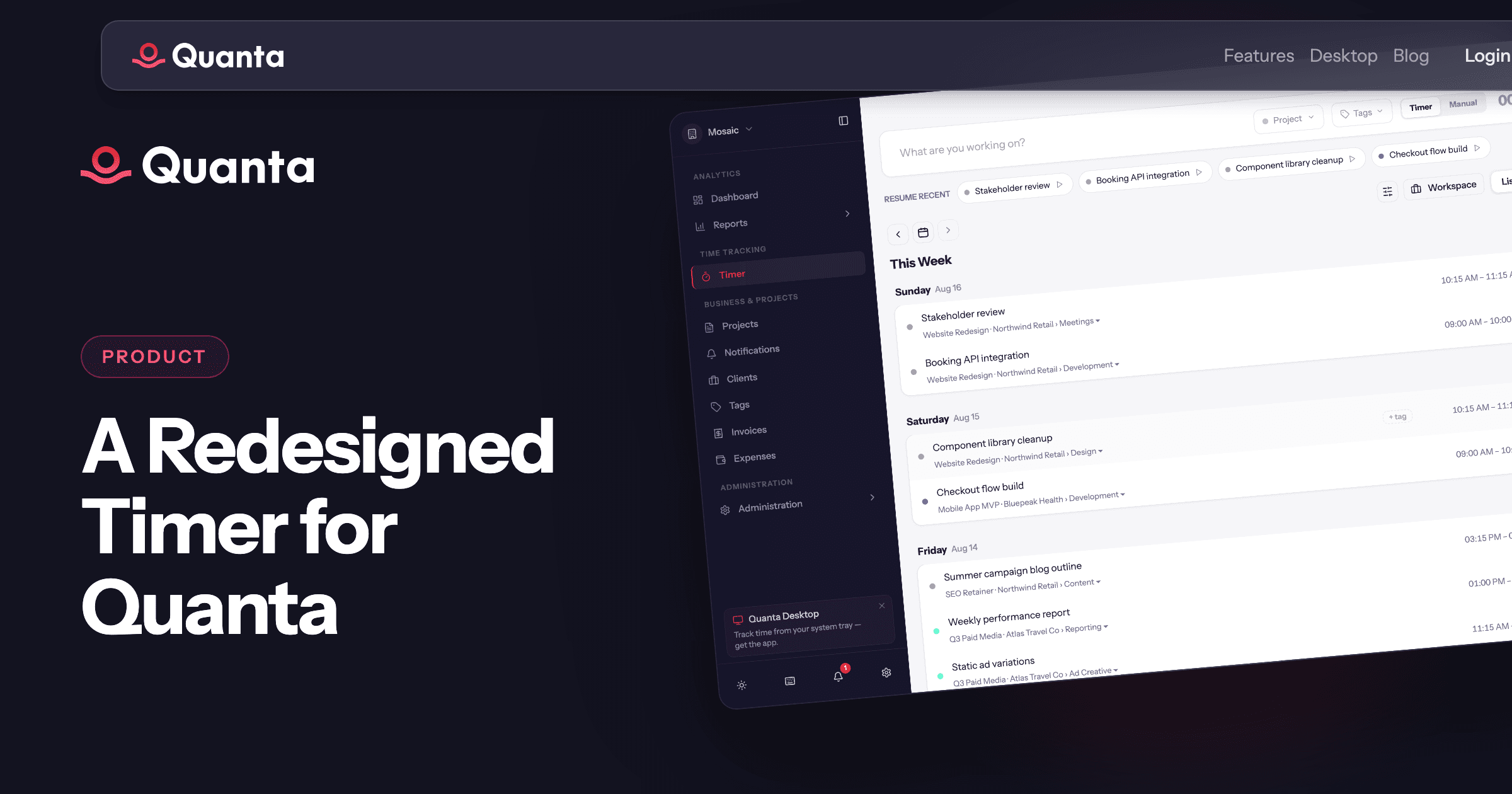 A Redesigned Timer for Quanta