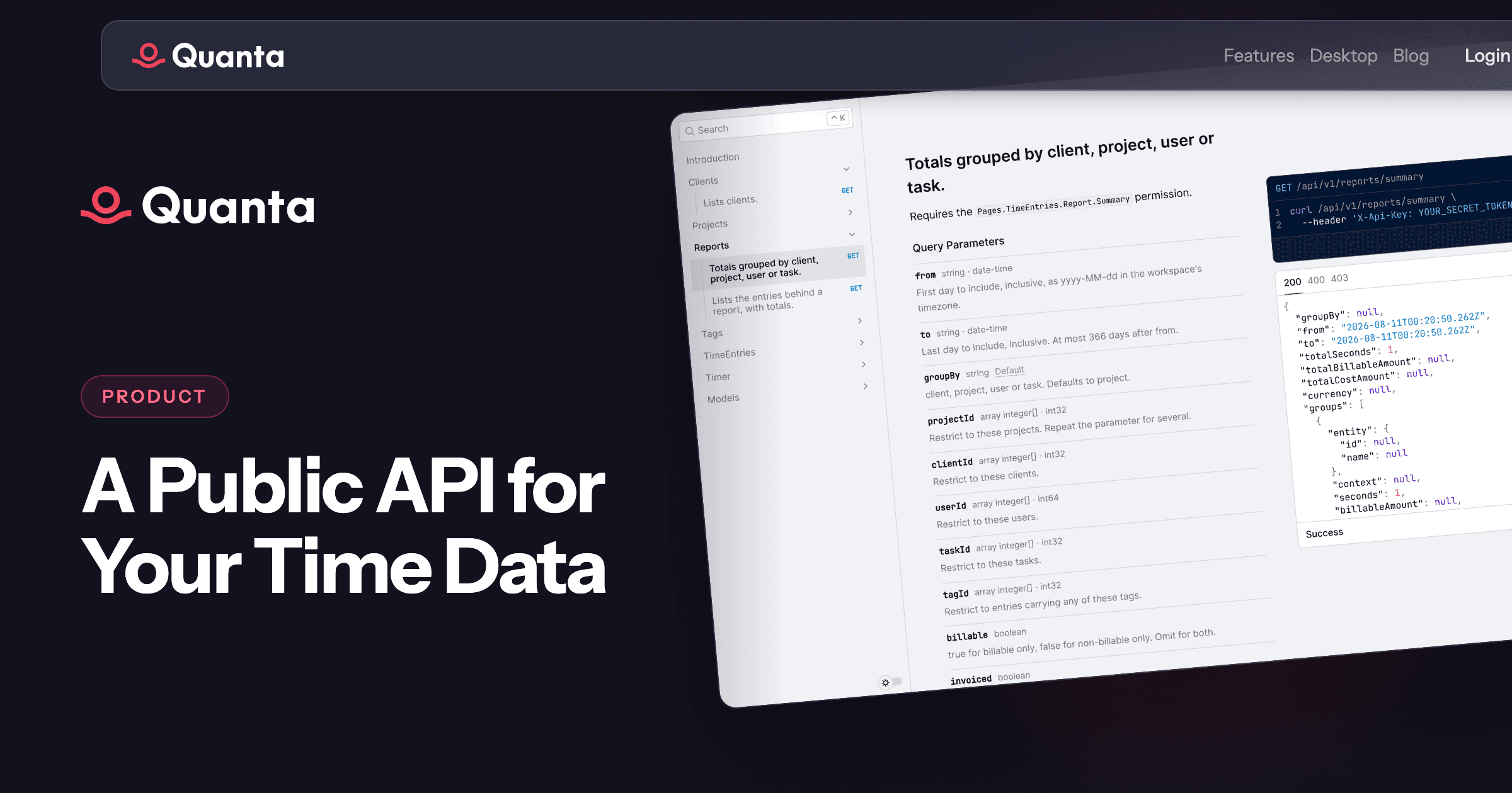 A Public API for Your Time Data