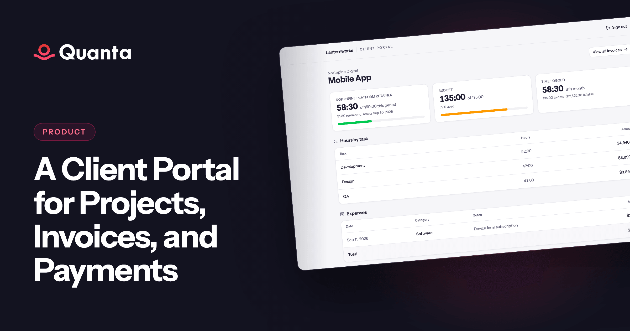 A Client Portal for Projects, Invoices, and Payments