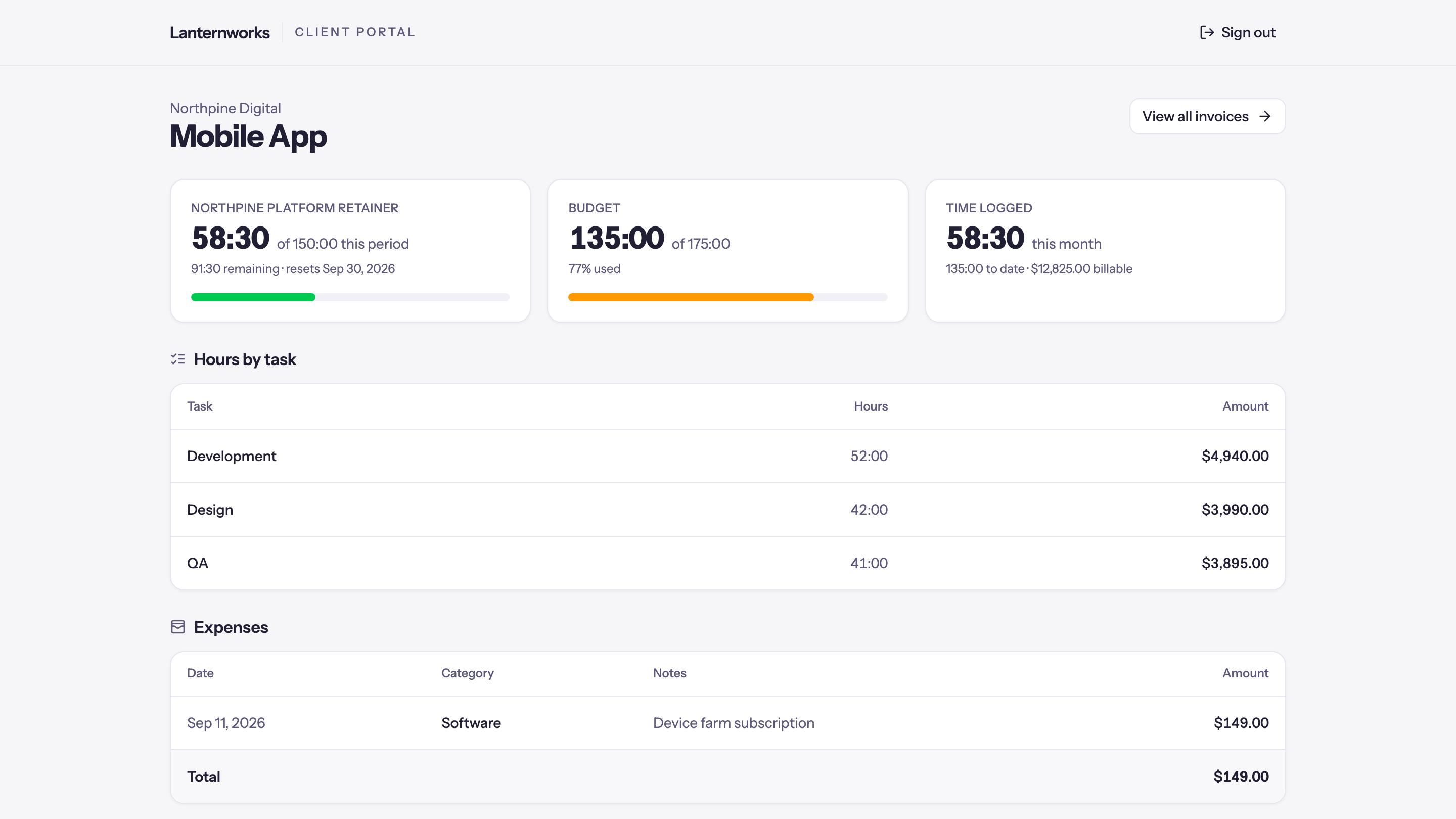 A Client Portal for Projects, Invoices, and Payments